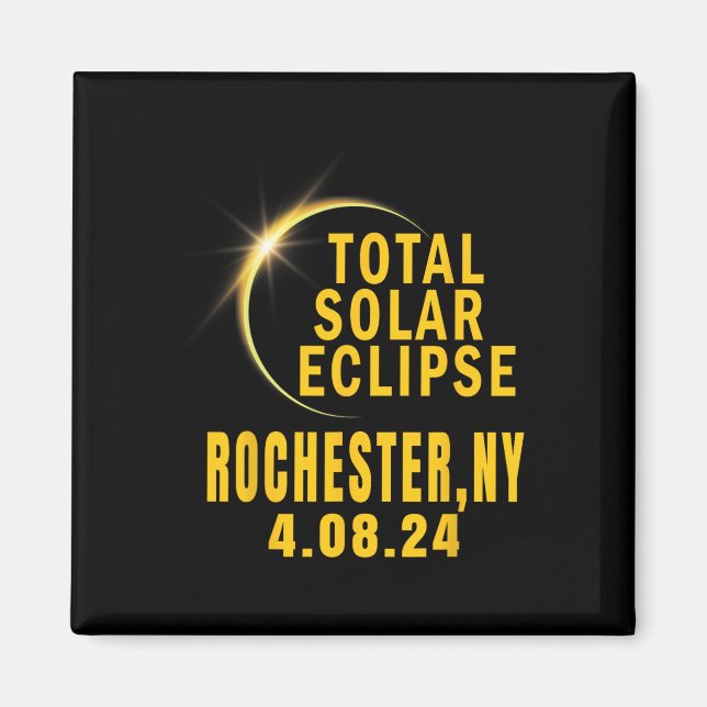 Rochester Ny Solar Eclipse 2024 Total Solar Eclips Magnet (Vorne)