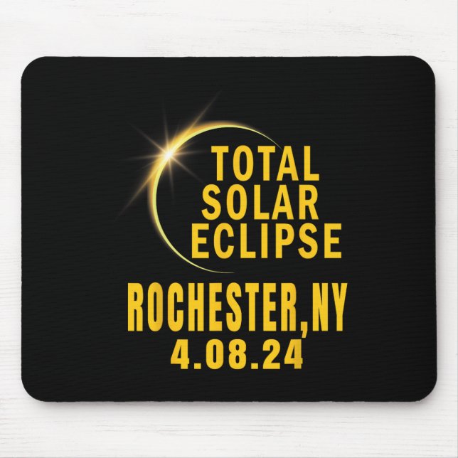 Rochester Ny Solar Eclipse 2024 Total Solar Eclips Mousepad (Vorne)