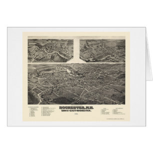 Rochester, panoramische Karte NH - 1884