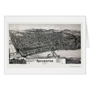 Rochester, panoramische Karte PAs - 1900