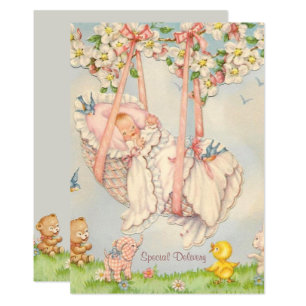 Rock-a-by Baby Birth Ankündigung