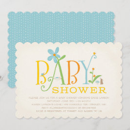 Rock-a-bye Baby Shower Invitation - Blue Einladung