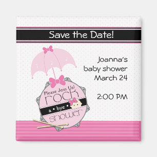 Rock a Bye Baby Shower Save the Date Magnet