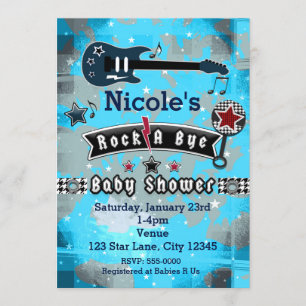 Rock A Bye Baby Shower Stern Einladungen
