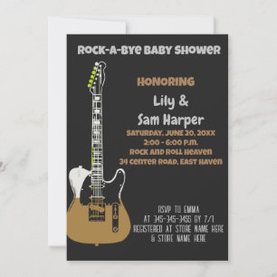 Rock a Bye Guitar Rock Star Kinderdusche Einladung