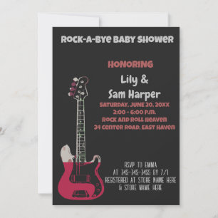 Rock a Bye Guitar Rock Star Kinderdusche Einladung
