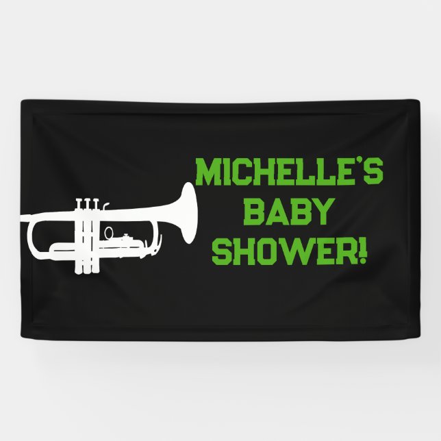 Rock a Bye Rock Star Gitarre Baby Showbanner Banner (Horizontal)