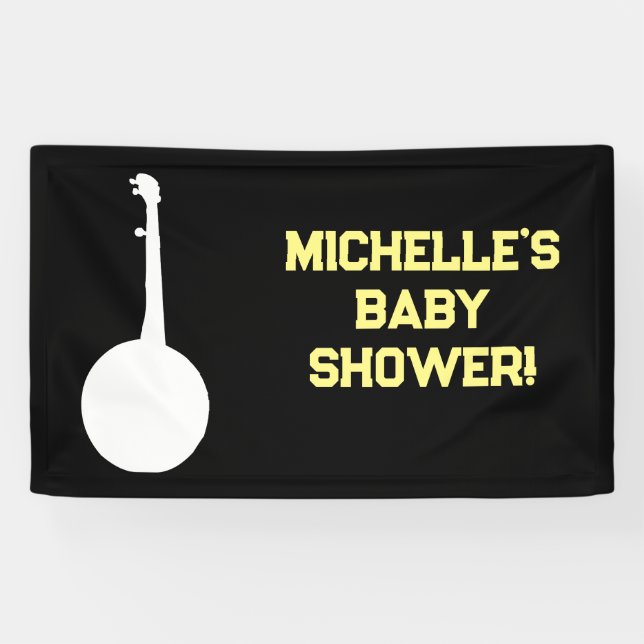 Rock a Bye Rock Star Gitarre Baby Showbanner Banner (Horizontal)
