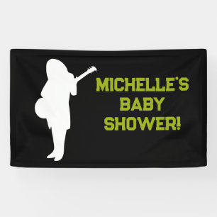 Rock a Bye Rock Star Gitarre Baby Showbanner Banner