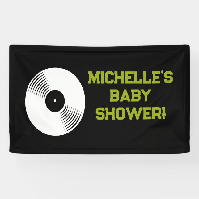 Rock a Bye Rock Star Gitarre Baby Showbanner Banner (Horizontal)