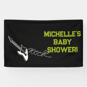 Rock a Bye Rock Star Gitarre Baby Showbanner Banner
