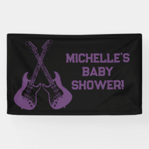 Rock a Bye Rock Star Gitarre Baby Showbanner Banner