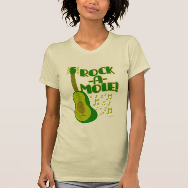 Rock A Mole Funny Avocado Cartoon Slogan Art T-Shirt (Vorderseite)