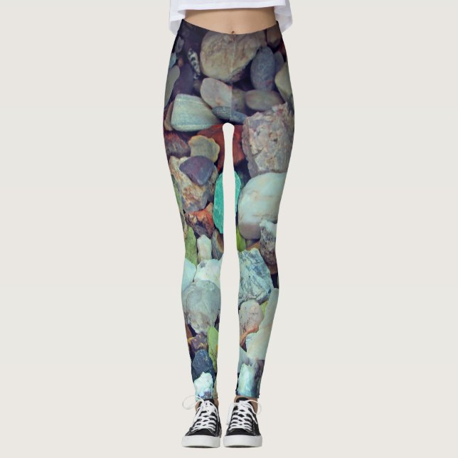 Rock and Gem Collection Foto Farbige Steine Leggings (Vorderseite)