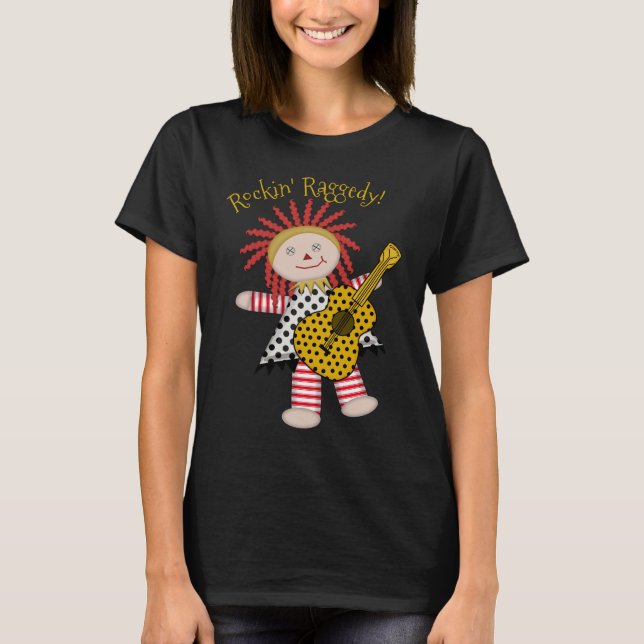 Rock and Raggedy Doll - Personalisiert T-Shirt (Vorderseite)