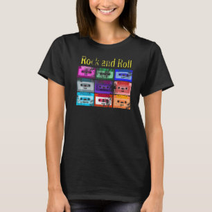 Rock And Rock Vintage Kassetten-Mix-Tapes Distres T-Shirt