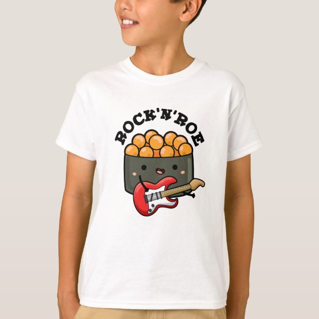 Rock and Roe Funny Sushi Pub T-Shirt (Vorderseite)