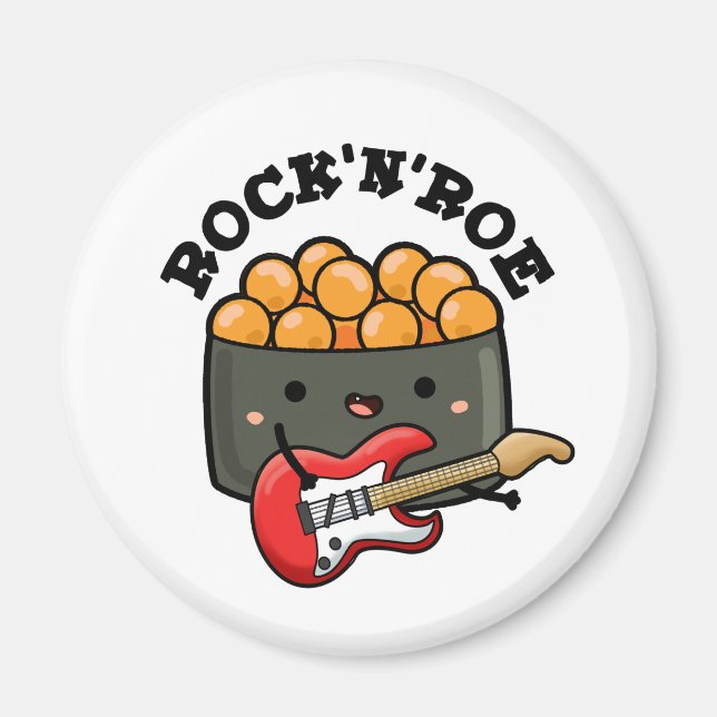 Rock and Roe Niedlich Rock and Roll Sushi Pub Magnet (Vorne)