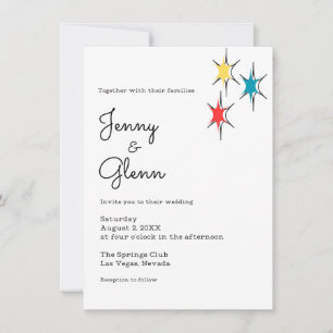 Rock and Roll 1950er Jahre Style Wedding Einladung