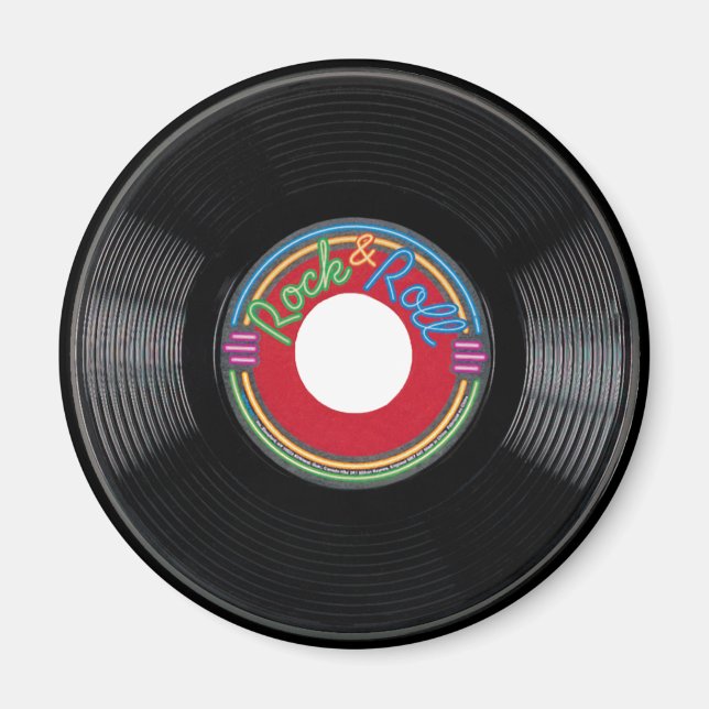 Rock and Roll 45 rpm Record Magnet (Vorne)