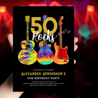Rock and Roll 50. Geburtstag Einladung