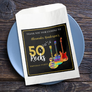 Rock and Roll 50. Geburtstagsfeier Danke Geschenktütchen