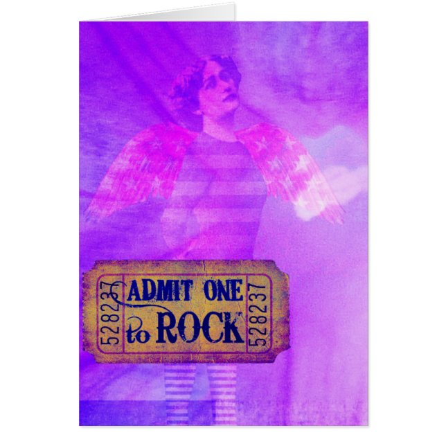 Rock and Roll Angel Digital Collage Jedes Anlasses (Vorne)