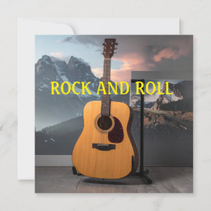 Rock-and-Roll-Aufkleber Einladung
