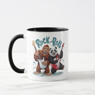 Rock and Roll Big Foot und Panda Jam Session Tasse
