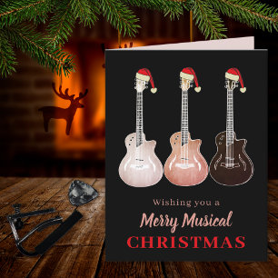 Rock and Roll Christmas Guitar Feiertagskarte