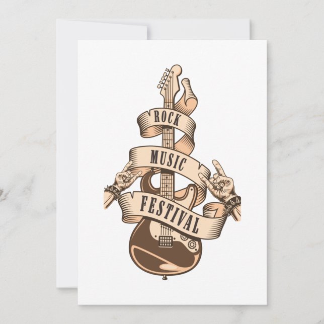 Rock and Roll Classic Einladung (Vorderseite)