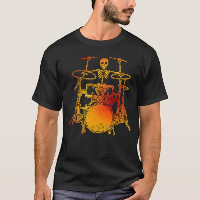Rock and Roll Drummer 2 T-Shirt (Vorderseite)