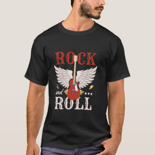 Rock and Roll E-Gitarre Vintage-Gitarrenmusikliebh T-Shirt