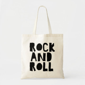 Rock and Roll fett Logo Design Tragetasche