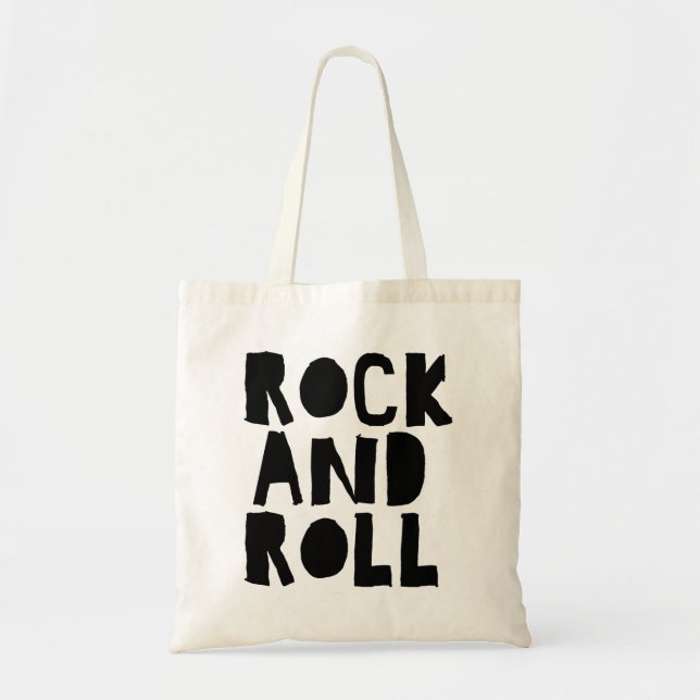 Rock and Roll fett Logo Design Tragetasche (Vorne)