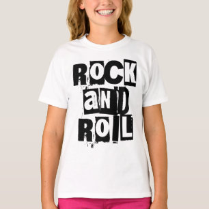 Rock and Roll fett und abgenutzt Logo Design T-Shirt