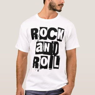 Rock and Roll fett und abgenutzt Logo Design T-Shirt