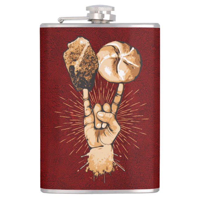 Rock and Roll Flask Flachmann (Vorderseite)