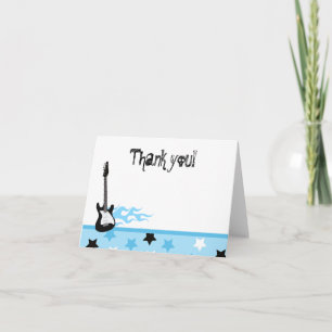 Rock and Roll Folded Thank you notes Dankeskarte