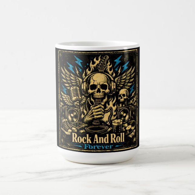 Rock And Roll Forever – Ewiger Musikstolz Kaffeetasse (Mittel)