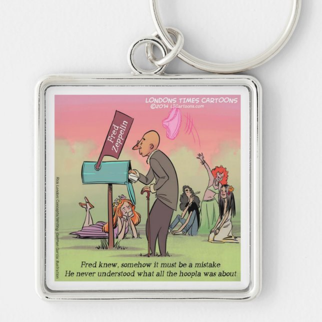 Rock and Roll Fred Funny Schlüsselanhänger (Vorne)