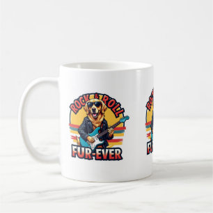 Rock and Roll Fur Ever Golden Retriever Dog Kaffeetasse