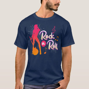 Rock and Roll Girl Women EGuitar Gitarrist Rock mu T-Shirt