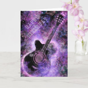 Rock-and-Roll-Gitarre-Geburtstagskarte Karte