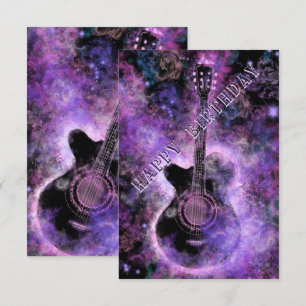 Rock and Roll Gitarre Happy Birthday Card Karte