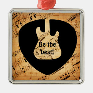 Rock-and-Roll-Gitarre Klangwelle Vintage Ornament Aus Metall