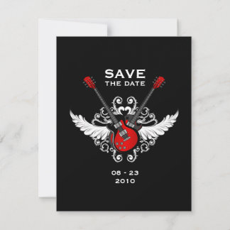 Rock-and-Roll-Gitarren retten das Datum Save The Date