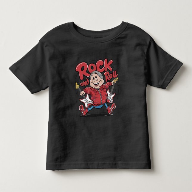 Rock and Roll Groovy Gitarrist Rocking Kleinkind T-shirt (Vorderseite)