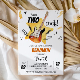 Rock and Roll Guitar Geburtstagseinladung Einladung