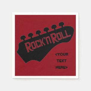 Rock and Roll Guitar Personalisiert Napkins Serviette
